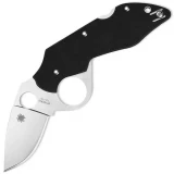 Spyderco C206GP Introvert Folder with Black G10 Handle, Plain w/Clip