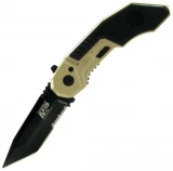 Smith & Wesson M&P Tactical Police Magic Spring Assisted Knife w/ Tan & Black Handle