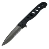 Gerber Evo Jr., Black Aluminum Handle, Black Blade, Serrated Edge Pock