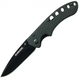 Schrade SCH107ALBK Liner Lock Folding Knife w/ Drop Point Blade & Black Aluminum Handle