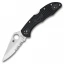 Spyderco Delica 4 Pocket Knife (Black FRN Handle, Combo Edge)