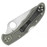 Spyderco Delica 4 Pocket Knife (Foliage Green FRN Handle, Plain Edge)