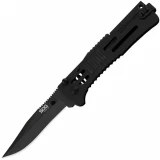 SOG SlimJim, 3.1" Assisted Black Clip Point Blade, Steel Handle - SJ32