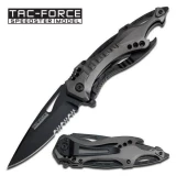 Tac-Force Assisted 3.25 in Blade Gray Aluminum Hndl TF-705GY