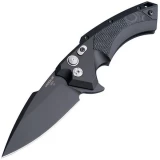 Hogue X5, Black Aluminum Handle, Black Spear Point Plain, 34559