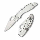 Spyderco Meadowlark2 Stainless Steel Single Blade Folding Knife, Plain