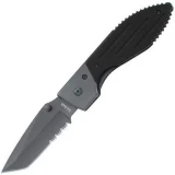 Ka-bar Knives Warthog II,Black G-10 Handle,Black Tanto ComboEdge Pocket Knife