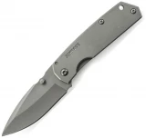 Schrade SCH303M Mini Frame Lock Folding Knife w/ Plain Drop Point Blade & Steel Handle