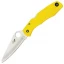 Spyderco Pacific Salt Pocket Knife (Yellow, Plain Edge)