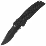 Gerber Swagger, 3.25" Drop Point Serrated Blade, G10/Stainless Steel Handle