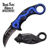 Dark Side Blades Blue Dragon Spring Assisted Knife w Finger Hole