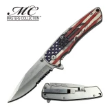 MTech USA Assisted 3.25 in Combo Blade USA Aluminum Hndl MT-A1027S