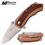 MTech Assisted 2.5 in Blade Copper SS-Pakkawood Overlay Hndl MT-A1074BR