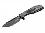 Boker Plus Lateralus, JB Stout Design, 3.5" D2 Black Stonewashed Blade, Steel Handle - 01BO767