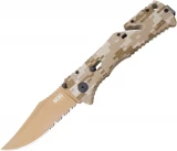 SOG Knives Trident Pocket Knife with Partially Serrated Copper TiNi Bl