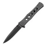 Magnum by Boker Urban Tank Knife with Stainless Handle and Black Plain Edge Blade