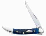 Case Cutlery Small Single Blade TX Toothpick Blue Bone Pocket Knife