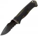 Schrade SCHA6LBRS Large M.A.G.I.C. Assisted Opening Liner Lock Folding Knife w/Partially Serrated Black Blade
