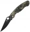 Spyderco Military Model, Digital Camo G-10 Handle, Black Blade, Plain