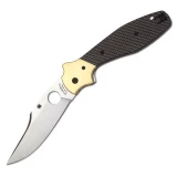 Spyderco Schempp Bowie, Black Carbon Fiber Handle, Clip-Point Plain