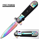 TAC FORCE Rainbow Stiletto Style Assisted Knife W/ G-10 Handle
