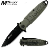 3851 USA Tactical Folding Knife Gunmetal Grey Circle Pattern Handle