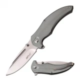 MTech USA Manual Folder w-Ball Bearing Pivot 3.5inBlade-Grey MT-1035GY