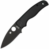 Spyderco Shaman, 3.5" Black S30V Plain Blade, G10 Handle - C229GPBK