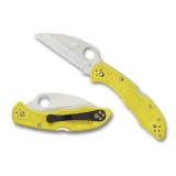 Spyderco Salt2 Folder 2.89 in Wharncliffe Plain Yellow FRN