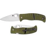 Spyderco Caribbean Folder 3.7 in Plain Black-Yellow G-10