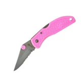 Fury Sporting Cutlery Mighty III 4" Pink Partially Serrated Pocket Kni