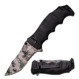 U.S. Marines Spring Assisted Folder w/Digital Green Camo Blade, M-A103