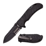 US Marines Assisted Opening Ti-Coat Folder Half Serrated Blade and G10