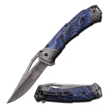 Master Collection Spring Assisted Openig Knife w/Black/Blue Handle, MC