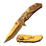 Master Collection Folder LaserEtch Gold Folding Knife, MC-036GD