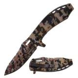 US Marines 5" Folder Laser Camo Blade w/Digi Camo G10 Handle