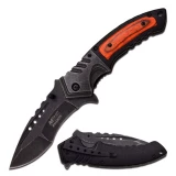 MTech Spring Assist Folding Knife w/ Plain Blade and Pakkawood Handle