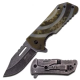 Mtech Assisted Opening Folder w/3in Stonewash Blade and Digital Camo H