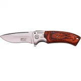 MTech Asissted Folder with Silver Blade-Red Pakkawood Handle-Clip, MT-