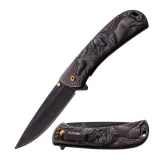 Master Collection Black Stonewash/Art Folding Knife, MC-A031BK