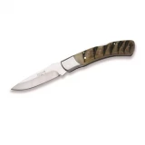 Joker Knives Folding Stainless Ram Horn Handled Knife, NK46USA
