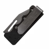 SOG Ultra C-Ti Folding Knife, 2.8" VG-10 Clip Point Blade, Carbon Fibe