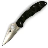 Spyderco Delica 4 Folder with Zome Green FRN Handle, Plain w/Clip