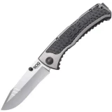 SOG SideSwipe, 3.4" Assisted Blade, Gray Aluminum Handle - SW1011-CP