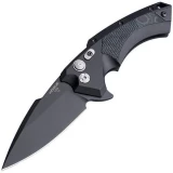 Hogue X5, Black Aluminum Handle with Black Spear Point Plain Blade, 34