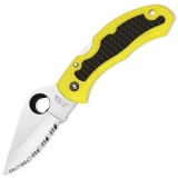 Spyderco Snap-it Salt Folder with Yellow FRN/Kraton Handle, C26PYL