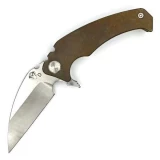 Medford Knife & Tool FUK Flipper, Bronze Titanium Handle Single Blade