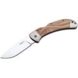 Boker Plus 3000 Lightweight Olive Handle Pocket Knife