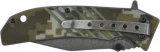 GSI Inc. 017630CM Camo Foxtrot Spring Assisted Single Blade Pocket Knife