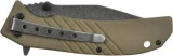 GSI Inc. 017630TN Tan Foxtrot Spring Assisted Single Blade Pocket Knife